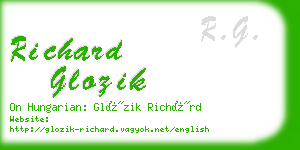 richard glozik business card